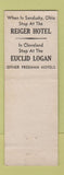 Matchbook Cover - Hotel Portage Akron OH