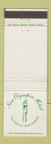 Matchbook Cover - New Olympia Hotel Nassau Bahamas