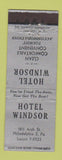 Matchbook Cover - Hotel Windsor Philadelphia PA