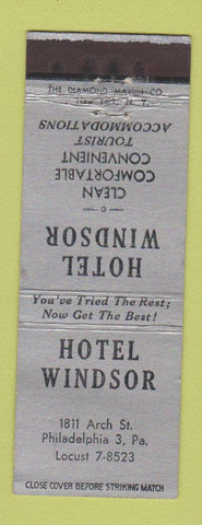 Matchbook Cover - Hotel Windsor Philadelphia PA