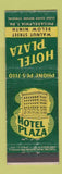 Matchbook Cover - Hotel Plaza Philadelphia PA feature