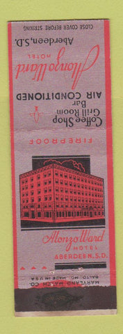 Matchbook Cover - Alonzo Ward Hotel Aberdeen SD