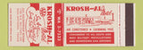 Matchbook Cover - Krosh Al Motel San Antonio TX