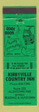 Matchbook Cover - Kirbyville Country Inn PA GREEN