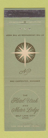 Matchbook Cover - Hotel Utah and Motor Lodge Salt Lake City UT