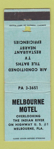 Matchbook Cover - Melbourne Motel FL WORN PAPER LOSS