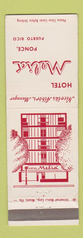 Matchbook Cover - Hotel Melia Ponce Puerto Rico