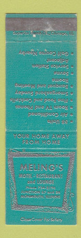 Matchbook Cover - Meling's Motel Restaurant Monmouth IL