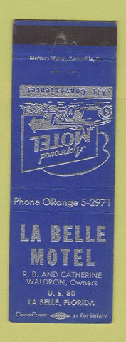 Matchbook Cover - La Belle Motel FL BLUE