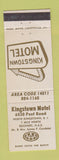 Matchbook Cover - Kingstown Motel North Kingstown RI