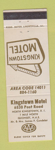 Matchbook Cover - Kingstown Motel North Kingstown RI
