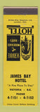 Matchbook Cover - James Bay Hotel Victoria BC