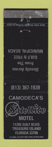 Matchbook Cover - Camodeca's Satellite Motel Treasure Island FL WEAR