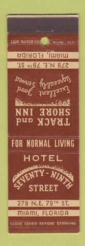 Matchbook Cover - Hotel Seventy Ninth Street Miami FL