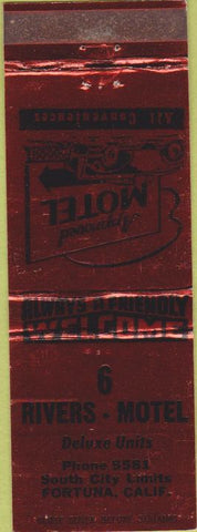 Matchbook Cover - 6 Rivers Motel Fortuna CA