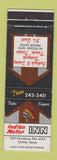 Matchbook Cover - Indian Motor Inn Carlisle PA