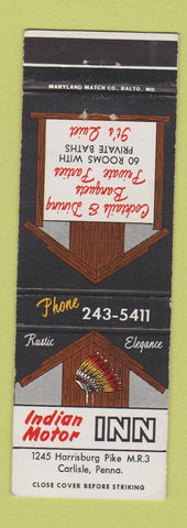 Matchbook Cover - Indian Motor Inn Carlisle PA