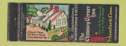 Matchbook Cover - Chimney Corner Inn Stamford CT WEAR