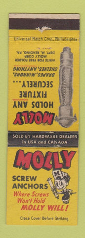 Matchbook Cover - Molly Screw Anchors