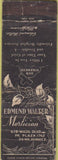 Matchbook Cover - Edmund Walter Mortician NO TOWN POOR
