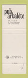 Matchbook Cover - Les Armures Hotel Restaurant Geneva SAMPLE