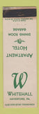Matchbook Cover - Whitehall Hotel Haverford PA