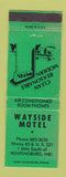Matchbook Cover - Wayside Motel Huntingburg IN WEAR