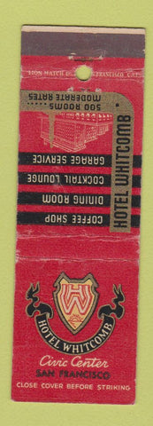 Matchbook Cover - Hotel Whitcomb San Francisco CA