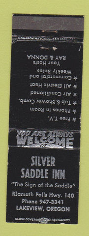 Matchbook Cover - Silver Saddle Inn Lakeview OR