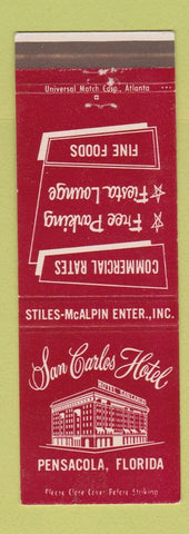 Matchbook Cover - San Carlos Hotel Pensacola FL