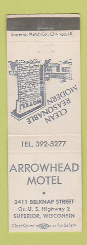 Matchbook Cover - Arrowhead Motel Superior WI