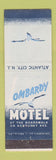 Matchbook Cover - Lombardy Motel Atlantic City NJ