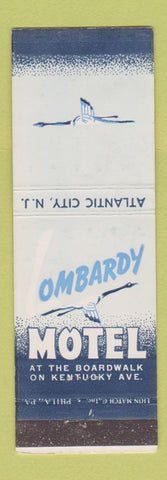 Matchbook Cover - Lombardy Motel Atlantic City NJ