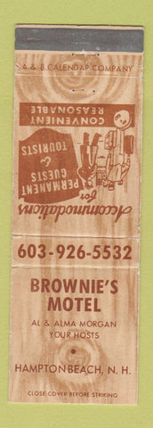 Matchbook Cover - Brownie's Motel Hampton Beach NH