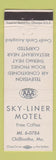 Matchbook Cover - Sky Liner Motel Chillicothe MO