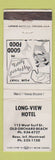 Matchbook Cover - Long View Hotel Old Orchard Beach ME WORN