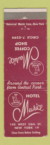Matchbook Cover - Hotel Maurice New York City WEAR