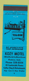 Matchbook Cover - Kozy Motel Wadena SK BLUE