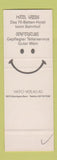 Matchbook Cover - Hotel Krebs Burns Genfergasse Switzerland SAMPLE