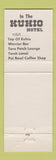 Matchbook Cover - Kuhio Hotel Waikiki Honolulu Hawaii WEAR