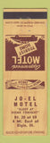 Matchbook Cover - Jo El Motel Elgin IL
