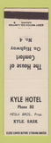 Matchbook Cover - Kyle Hotel Kyle SK