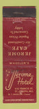Matchbook Cover - Jerome Hotel St Joseph MO Cafe WORN