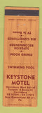 Matchbook Cover - Keystone Motel New Cumberland PA