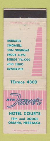 Matchbook Cover - New Tower Hotel Courts Omaha NE