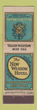 Matchbook Cover - Hotel New Weston New York City