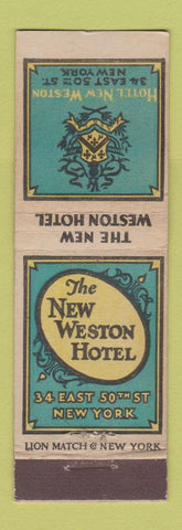 Matchbook Cover - Hotel New Weston New York City