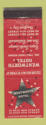 Matchbook Cover - Wentworth HOTel New York City
