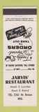Matchbook Cover - Jarvis' Restaurant Breton NF NL