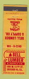 Matchbook Cover - Bell Lumber Chicago IL